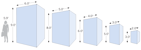Cuboid Square Base dimensional sketch