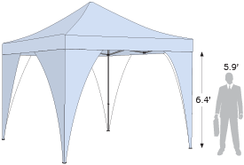 Advertising Tent Corner Banners wrap around the tent leg
