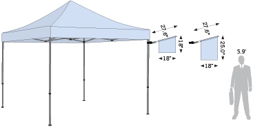 Two sizes are available for the Advertising Tent Flag