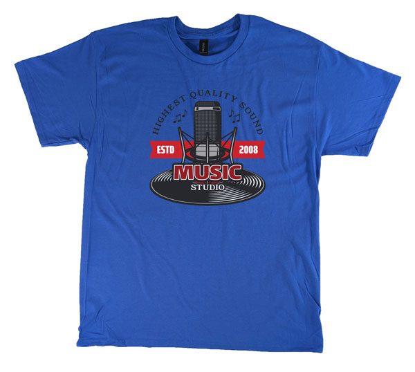 custom blue t-shirt