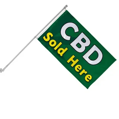 wall-mounted CBD flag