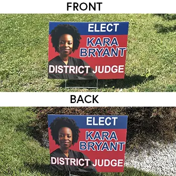 double-sided campaign sign