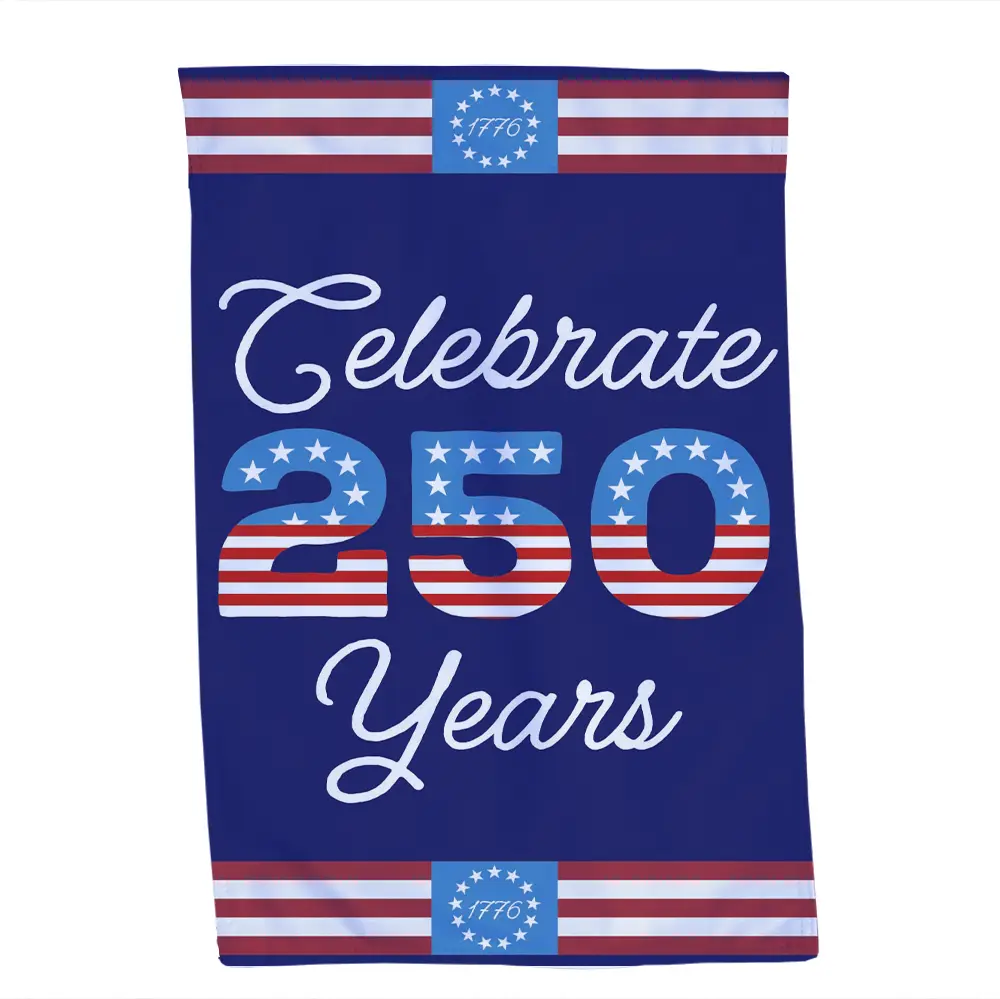 America 250 logo garden flag