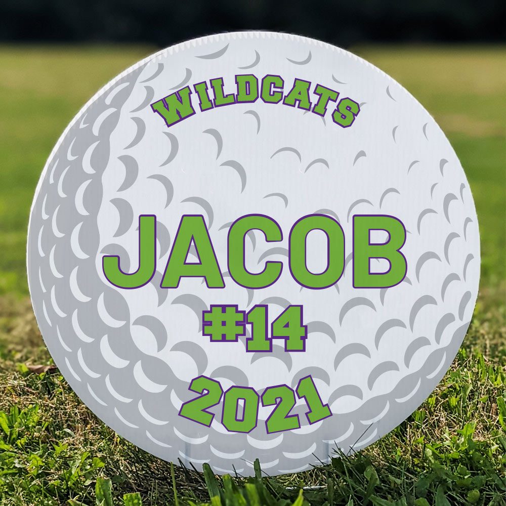 Golf Ball Yard Signs Free Shipping Tex Visions