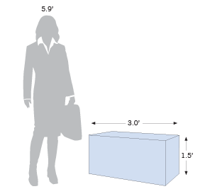 Display Lounge 3.0' (2-Seater) with size information