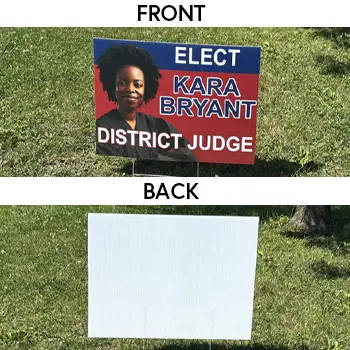 single-sided campaign sign
