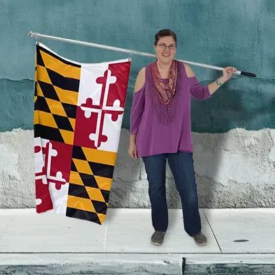 handheld flagpole