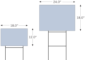 Rectangular Open House Sign dimension details