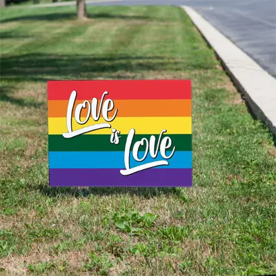 love is love yard sign